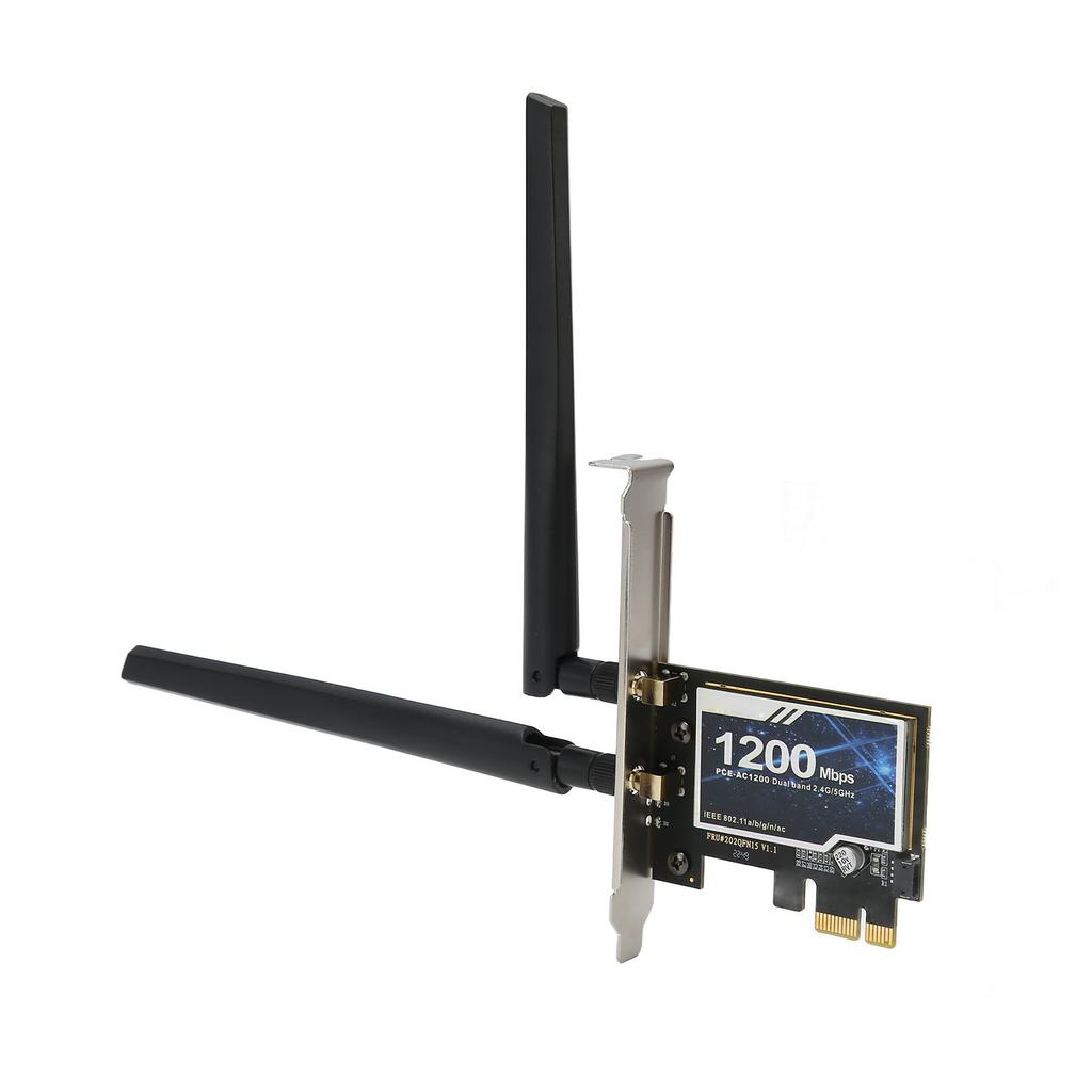 PCIe Ethernet Card 300Mbps On 2.4G 867Mbps On 5G Stable BT Connection Gigabit Ethernet Card for Desktop Chassis