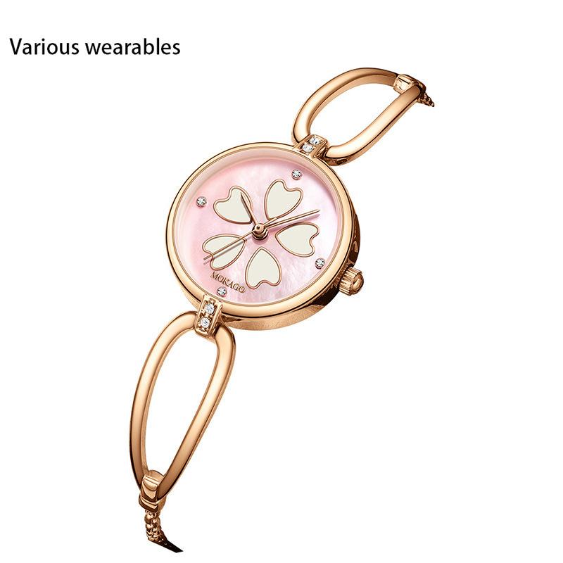 

Модные часы-браслет Niche, водонепроницаемые, простые, инкрустированные бриллиантами, легкие, роскошные кварцевые часы