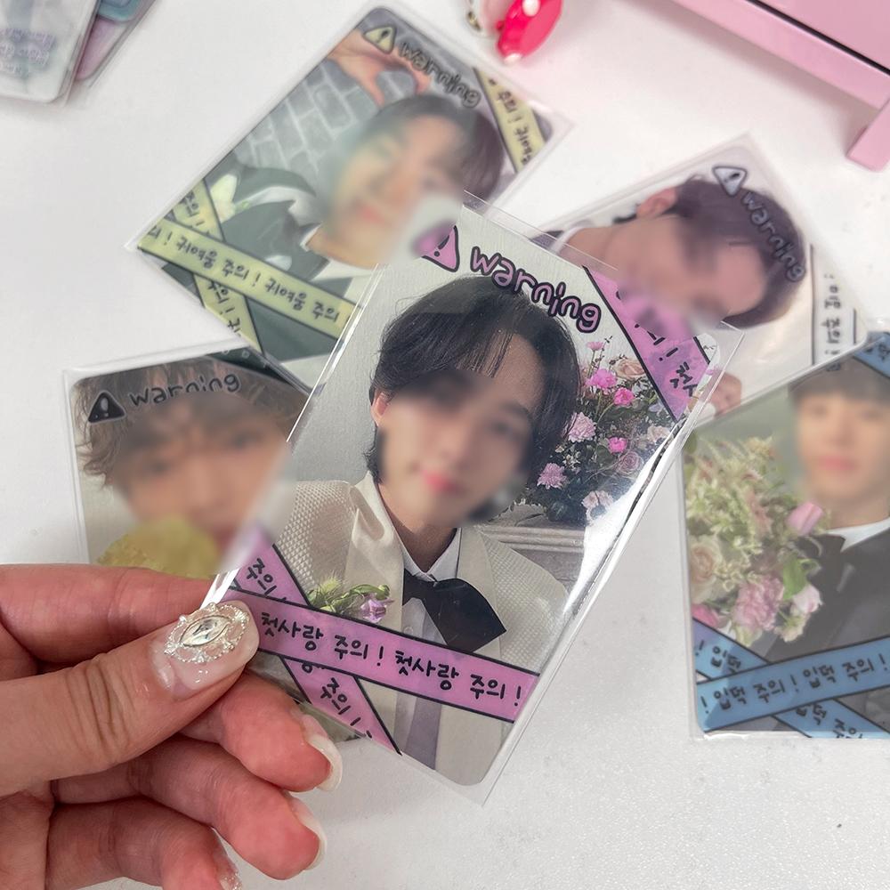 SOOANG STUDIO Fotokartenrahmen Warnung / Koreanischer süßer Kartenrahmen / 5 Designs · Fotorahmen · PET-Rahmenkarte