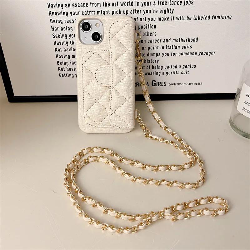 Crossbody Lanyard Peněženka s držákem na karty Pouzdro na telefon pro IPhone 16 15 Plus 14 13 12 Pro Max 11 PU kůže Nárazuvzdorný kryt