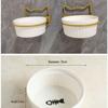 Wall-Mounted Ceramic Pet Bowl for Cats, Puppies, Rabbits, and Small Dogs - No Slanted Edge