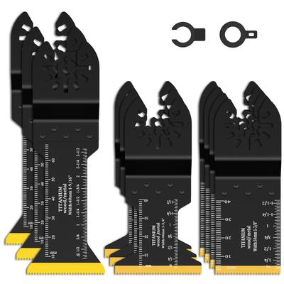Titanium Oscillating Saw Multi Tool Blades Kit Plunge Cutting Multitool Blades for Metal Wood Nails Screws Plastic Cutting