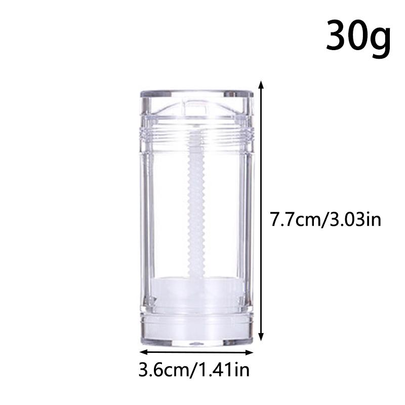 15/30/50/75G tuba deodorantu Ručně vyrobená kulatá Twist Up Spodní výplň Prázdná tyčinka na vyplnění náplně tyčinky Deodorant Cestování