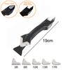 Professional Grout and Caulk Removal Tool Kit with Metal Scraper and Silicone Spatula for Tile Corner and Seam Cleaning