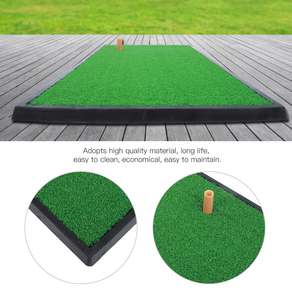 Home Golf Practice Mat Training Putting Mats Portable Practicing Hitting Pads with Tee