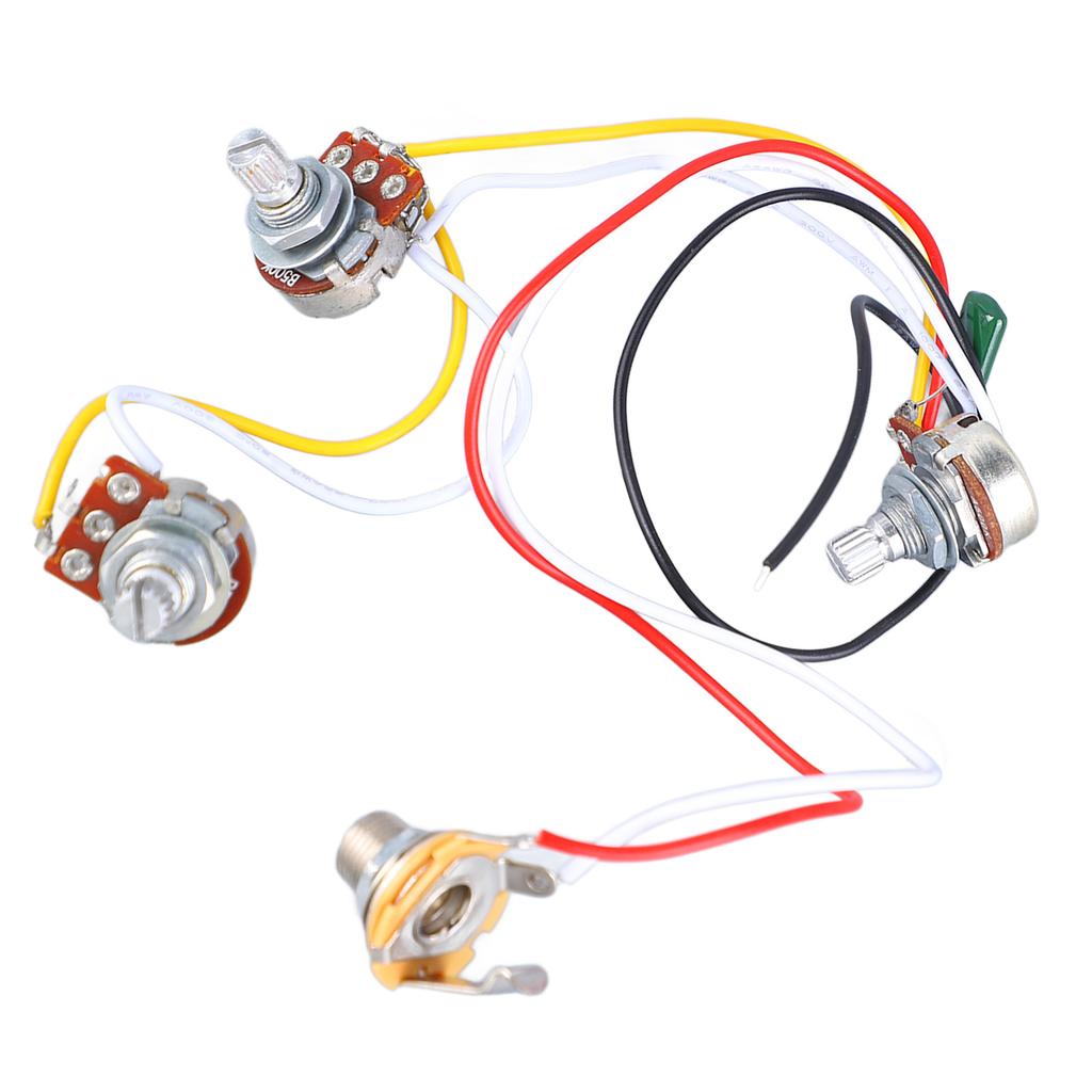 Bass Potentiometer Wiring Harness 500K Tone Volume Controller Instrument Accessory