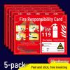 Fire Safety Responsibility Reminder Stickers