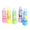 10PC Lipstick Rotary Rubber Eraser Creative Fruit Eraser Student Prize Office School Children Stationery