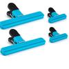Blue Plastic Food Bag Sealing Clips Set (4-Pack)