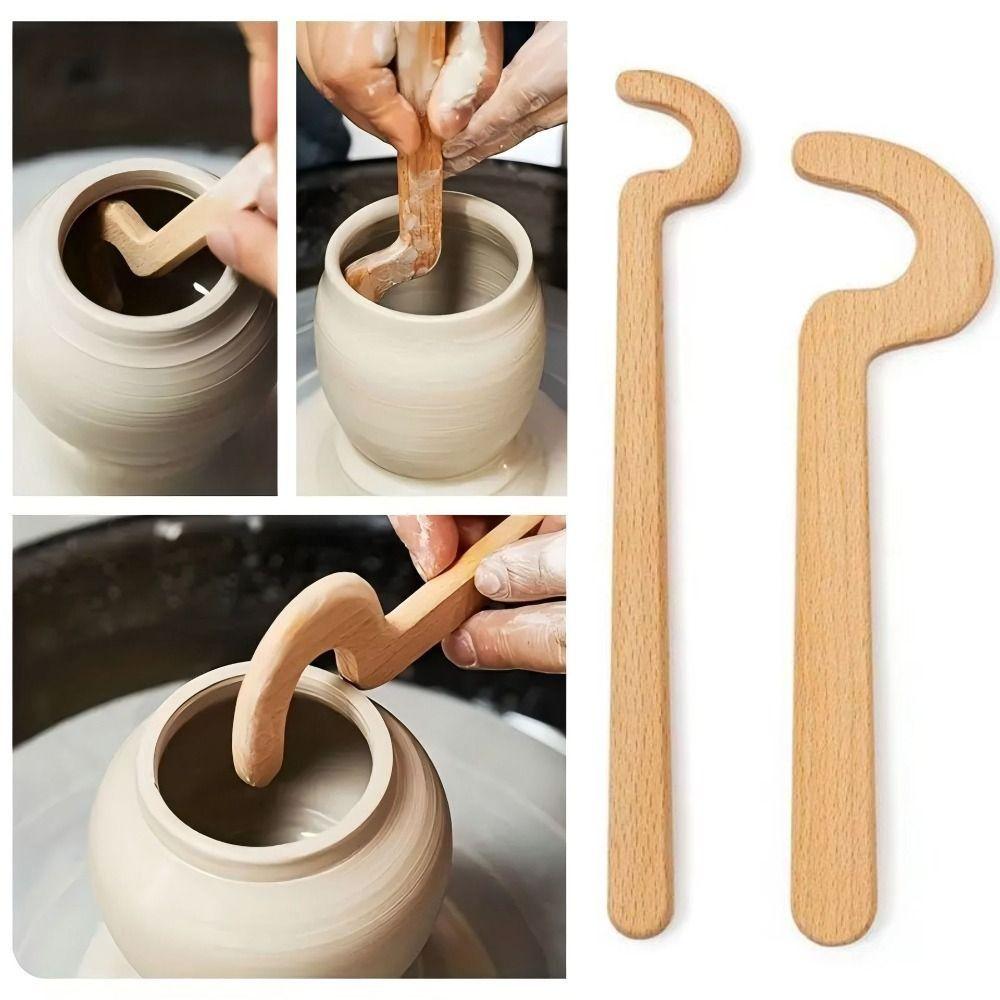 Long Handle Pottery Rim Shaping Tools Rapid Forming Elongated Shape Clay Modeling Tool Comfortable Grip Smooth Modeling
