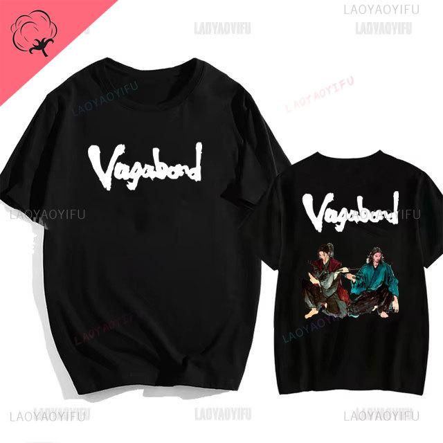 Japanisches Vintage Anime Vagabond Grafik T-Shirt Mann Frau Harajuku Schlage heftig Streetwear T-Shirt Baumwolle Cartoon Kurzarm