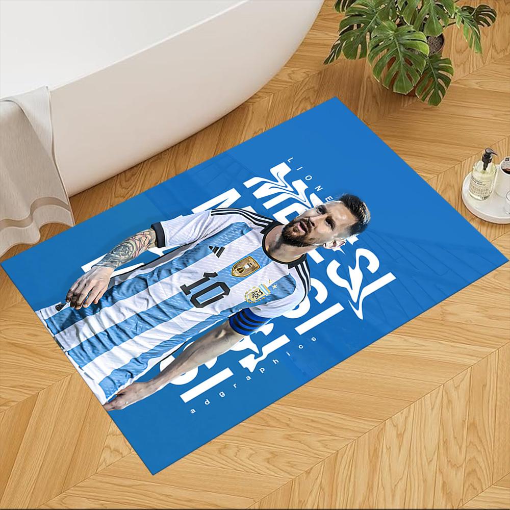 Argentina Messi Celebration Carpet Design for Living Rooms Dining Room Study Room Game Room Antislip Carpet Anime Office Decor