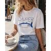 Kpop Korean Jin Super Thunfisch Fisch T-Shirts Mode Vintage Kurzarm T-Shirt Damenkleidung Lässiges Oberteil Verspieltes Design harajuku