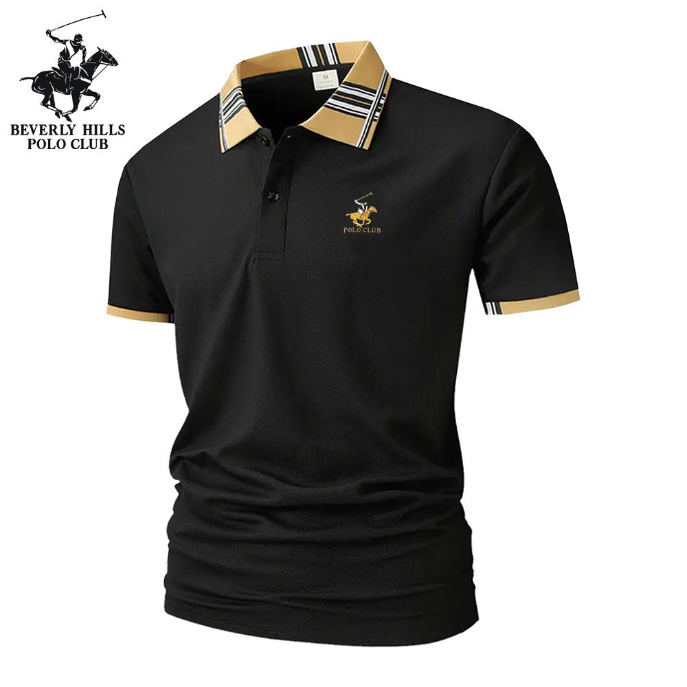 

POLO CLUB 2025 Summer Men s New Pony Embroidery Loose Plus-size Business Casual Polo Shirt 2XL