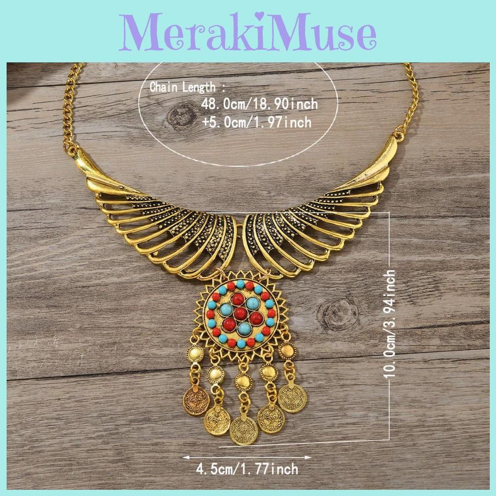 Retro Artistic Angel Wings Necklace With Alloy Pendant And Multilayer Chain For Casual Or Dress Up