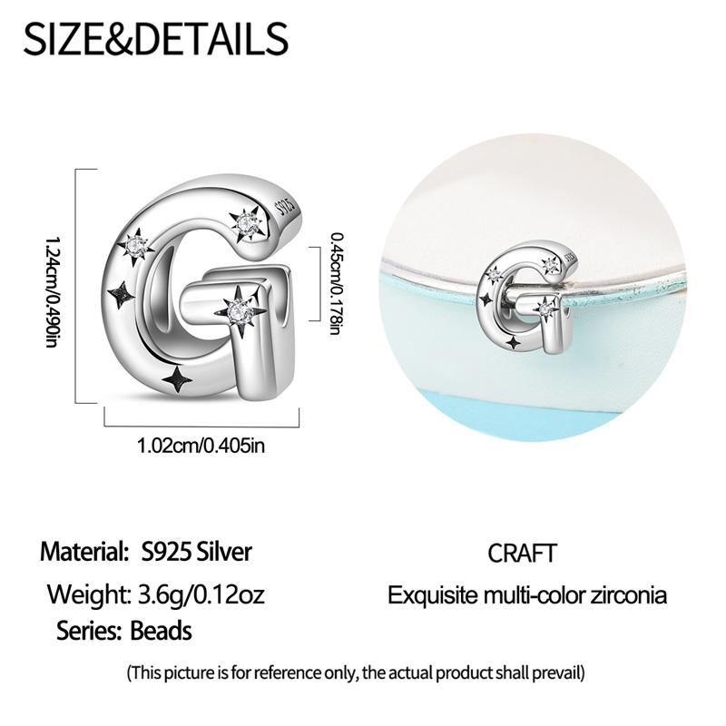 Copper Letter A-Z Alphabet Starlight Beads Diy Name Charms Fit Bracelets Necklace For Women Diy Pendant Making Jewelry