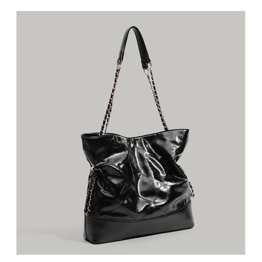 IELGY Ladies Tote Bag Diamond Chain Shoulder Large Capacity Commuter Bag