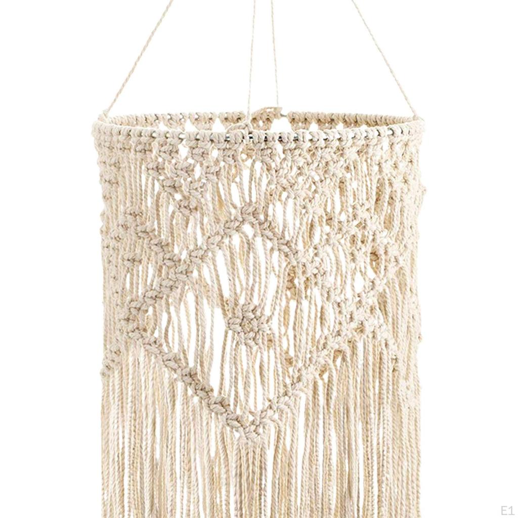 Hanging Macrame Light Shade for Ceiling, Pendant Cover Home And Office