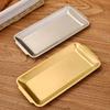 Korean Style 304 Stainless Steel Gold Square Grill & Serving Plate
