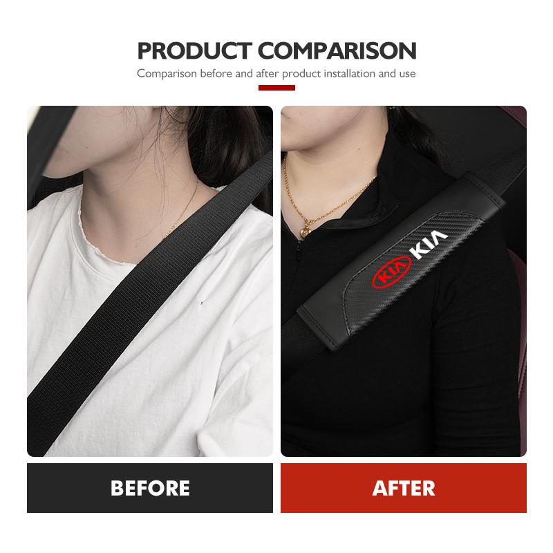 For KIA Car Interior Accessories Auto Seat Belt Cover Shoulder Pad Cerato Soul Venga Forte Spectra Sedona Niro CadenzaCH0 