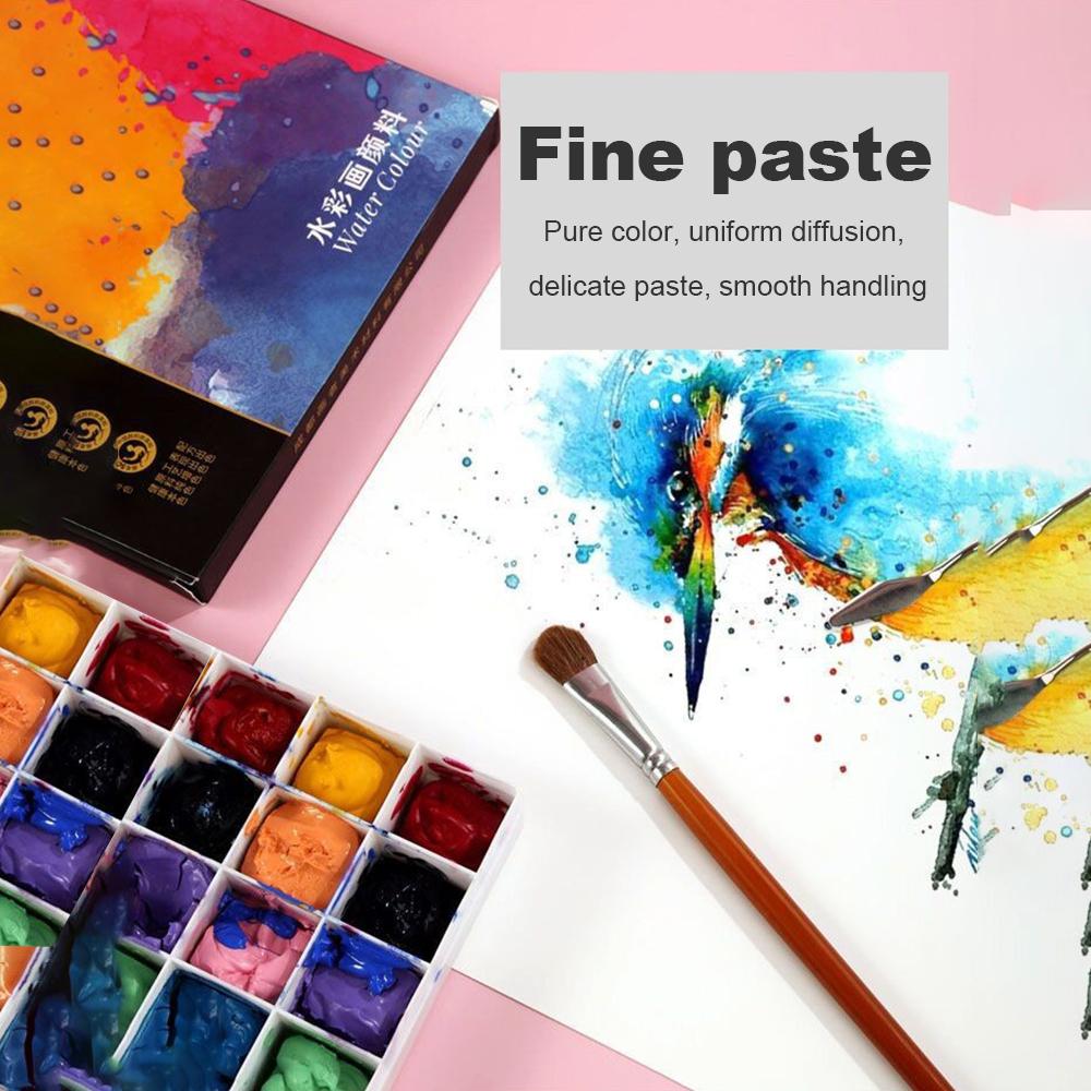 12/24 Colors Watercolor Paint Set Professional 5ml Tubes High Transparency for Artist Students Painting Beginners Art Supplies