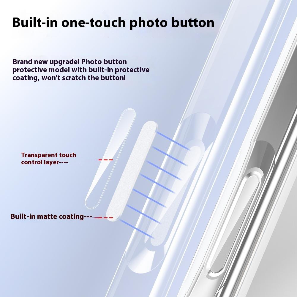 For iPhone 17 Pro Max Deksel Luftpute TPU+Glass Bakside Støtsikkert Telefondeksel