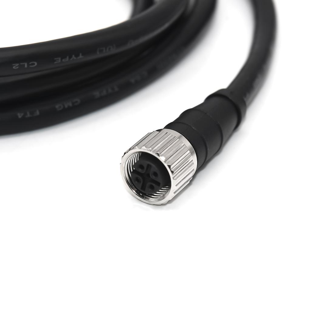 M12-5 Core Female Straight Head To Male Straight Head Wire with A Metal Casing of 0.5~4 Metres Long Double Ended Wire NMEA2000