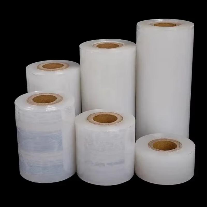 Transparent PE Stretch Film Industrial Packaging Autohesion Powerful Stretching Vegetable Fruits Sub Package Fresh Keeping Film