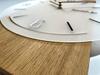 Wooden Geometric Wall Clock 40cm Frozen White