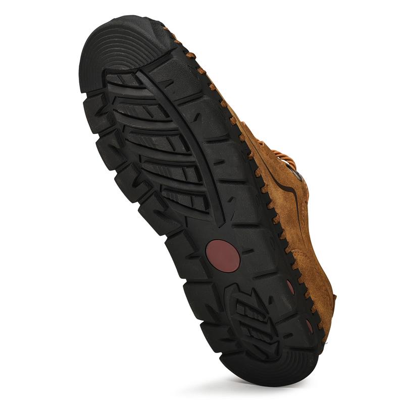 New Men Breathable Casual Shoes Handmade Leather Loafers Comfortable Men's Quality Split Leather Flat Moccasins Sneakers