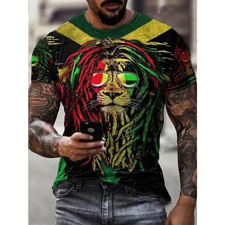 Summer Men\'s Casual T-Shirt Graphic Dragon Casual Subculture 3D Print T-Shirt Outdoor Sports Comfortable Tops Street T-Shirt