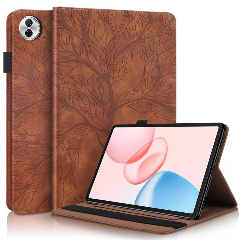 Tablet Case For Honor Pad 10 Cover 12.1" Embossed Tree Flip Wallet Stand Cover For Coque Honor Pad 10 12.1 Inch 2025 Case Funda