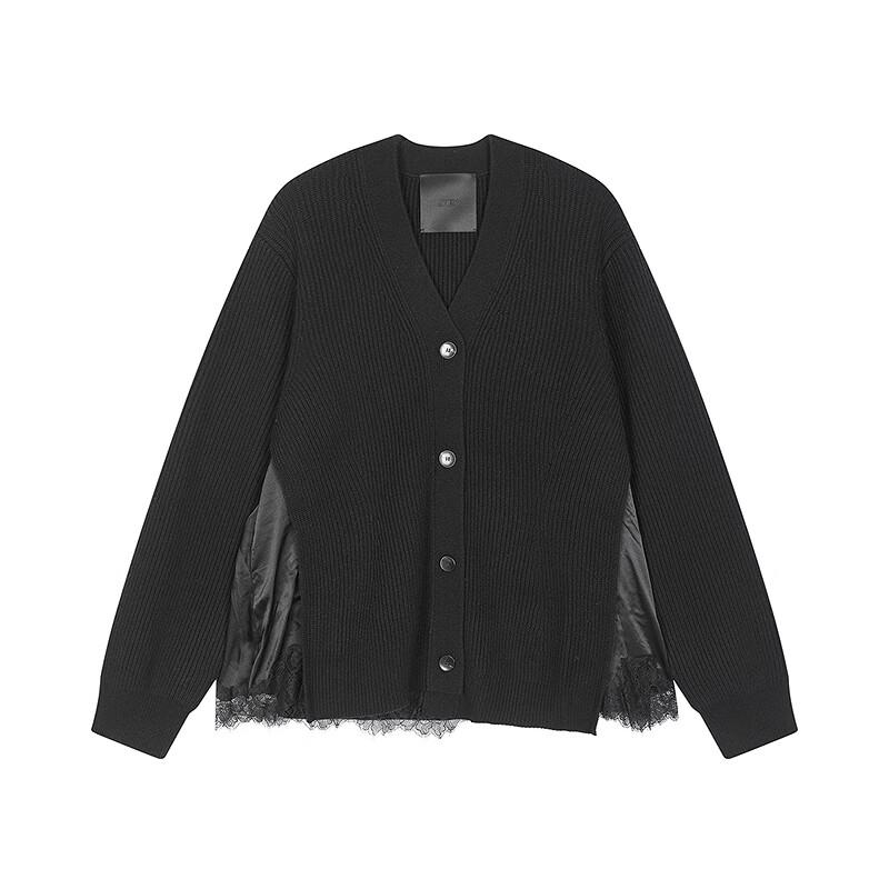 JNBY 2025 Autumn 100% Wool V-Neck Cardigan