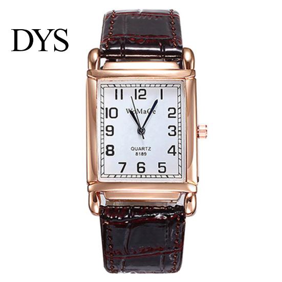Watch Wrist Square Case Comfortable Alloy Unisex Casual Quartz Wristwatch for Daily Life Analog