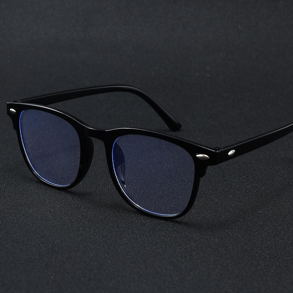 

Transparent Square Plastic Frame Trendy Anti-Blue Light Clear Glasses For Back To School Clothing Accessories black white