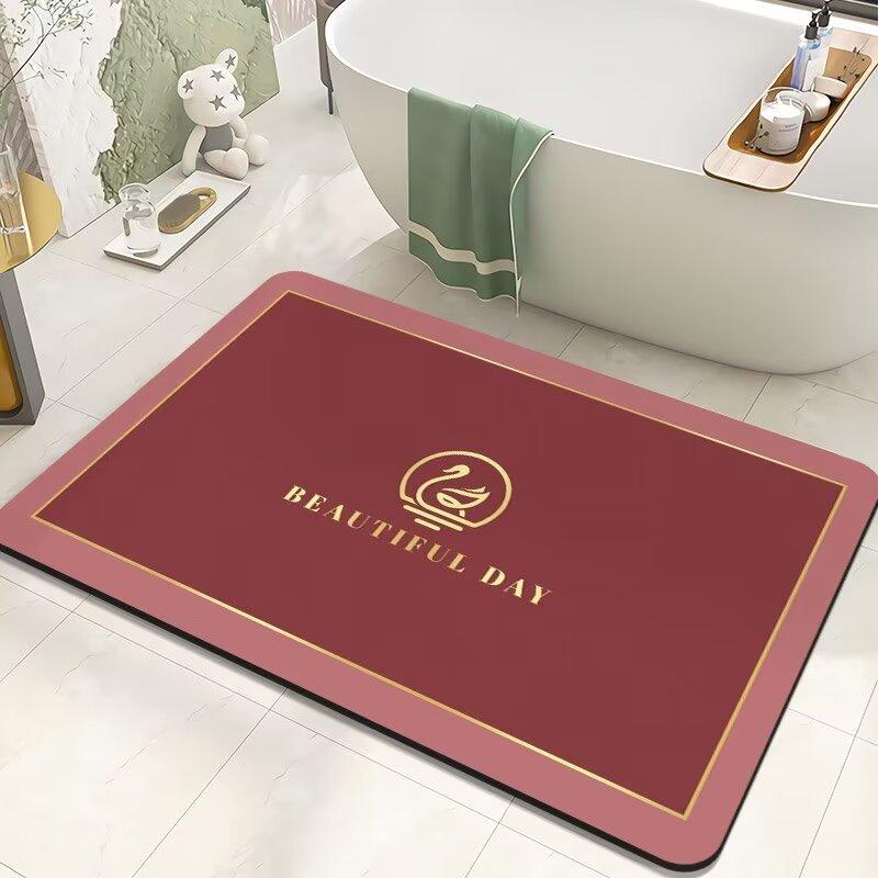 Diatom Mud Absorbent Floor Mat Bathroom Bathroom Bathroom Door Entry Non-Slip Foot Mat Bathroom Toilet Carpet