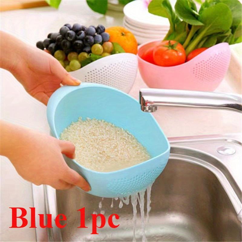 1pc multifunctional storage basket modern drain basket fruits vegetables riceand cereals kitchen storage box and storage cabinet
