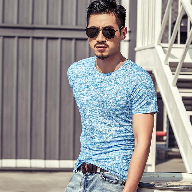 Abbigliamento da Uomo Manica Corta Girocollo Spalla Larga Sportivo Alta Elasticità Camicia Mimetica