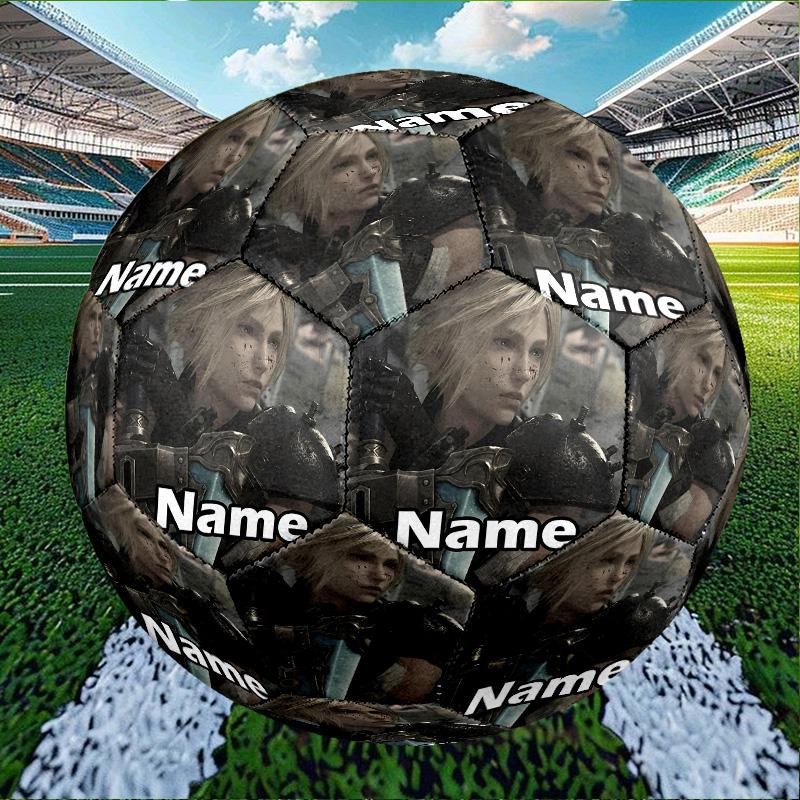Custom Name Personalized Final Fantasy Print Size 5 Soccer Ball Training & Match Football, for Team, Kicking, Gift for Football