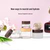 Travel Size Cosmetic Cream Bottle with Wood Grain Lid for Skincare and Makeup Remover
