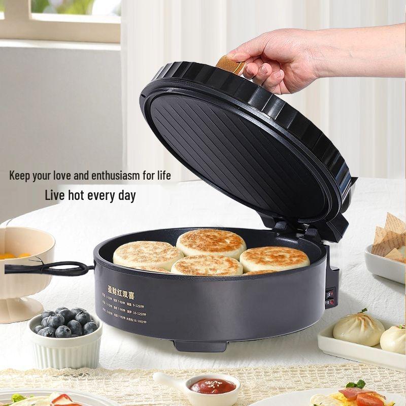 Home Electric Griddle: Double-Sided Heating, Non-Stick, Deep Grill Pan for Barbecue, Fried Eggs, Pancakes.