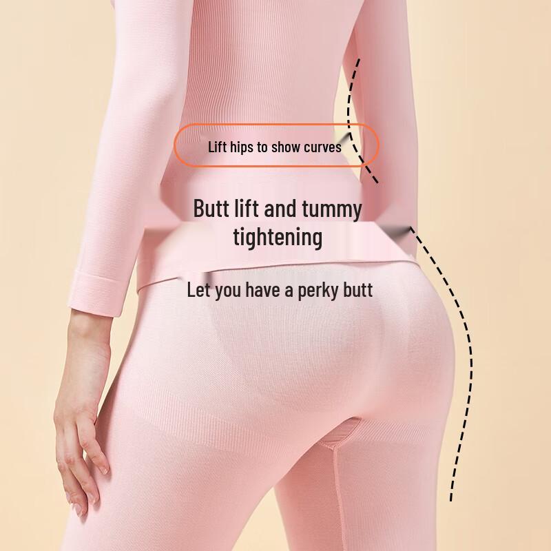 Langsha Women's Seamless Body-Shaping Thermal Underwear Set
