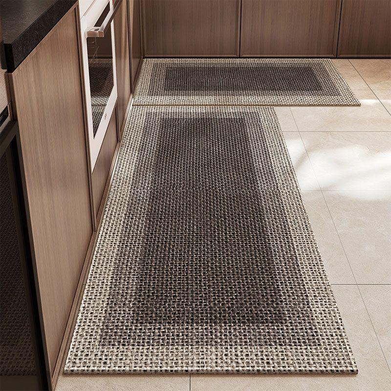 Minimalist Rectangular Kitchen Mat, Oil Resistant Non Slip Splash Proof Cushioned Floor Mat for Sink and Stove Area