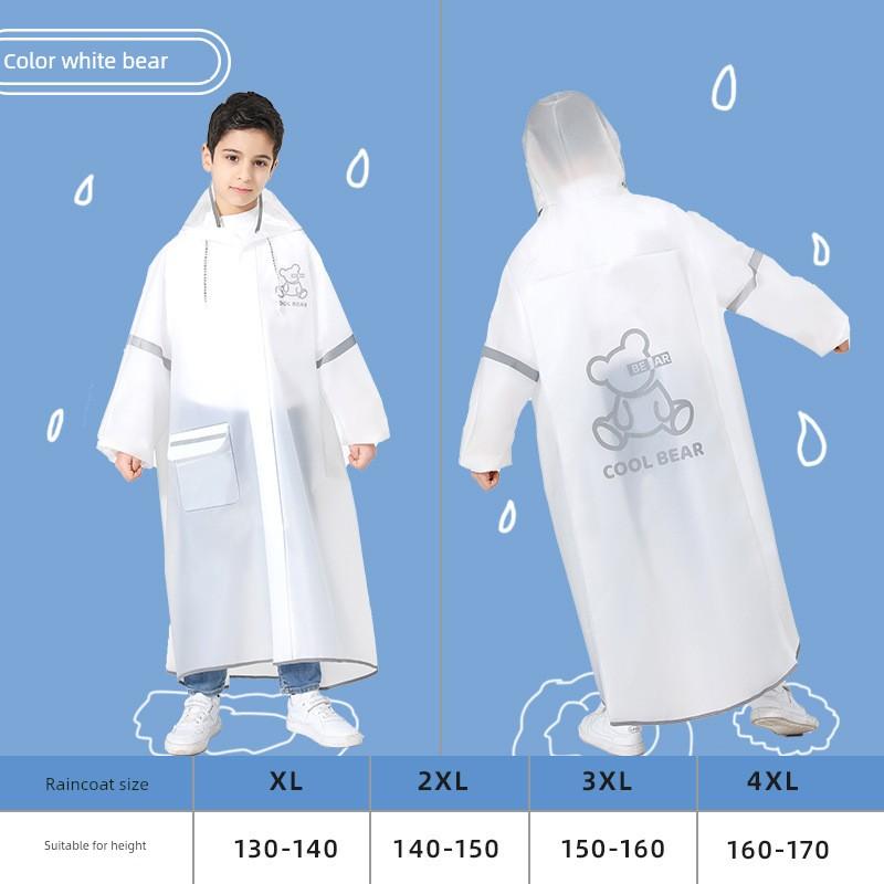 Students Bring School Bags to School, Boys' Raincoats, Girls' Raincoats, Special Long Full-Body Raincoats for Middle-Aged and Older Children, and