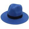 Spring and Summer Selling Straw Hat Square Black Ribbon Hat for Men and Women Jazz Hat Panamahat