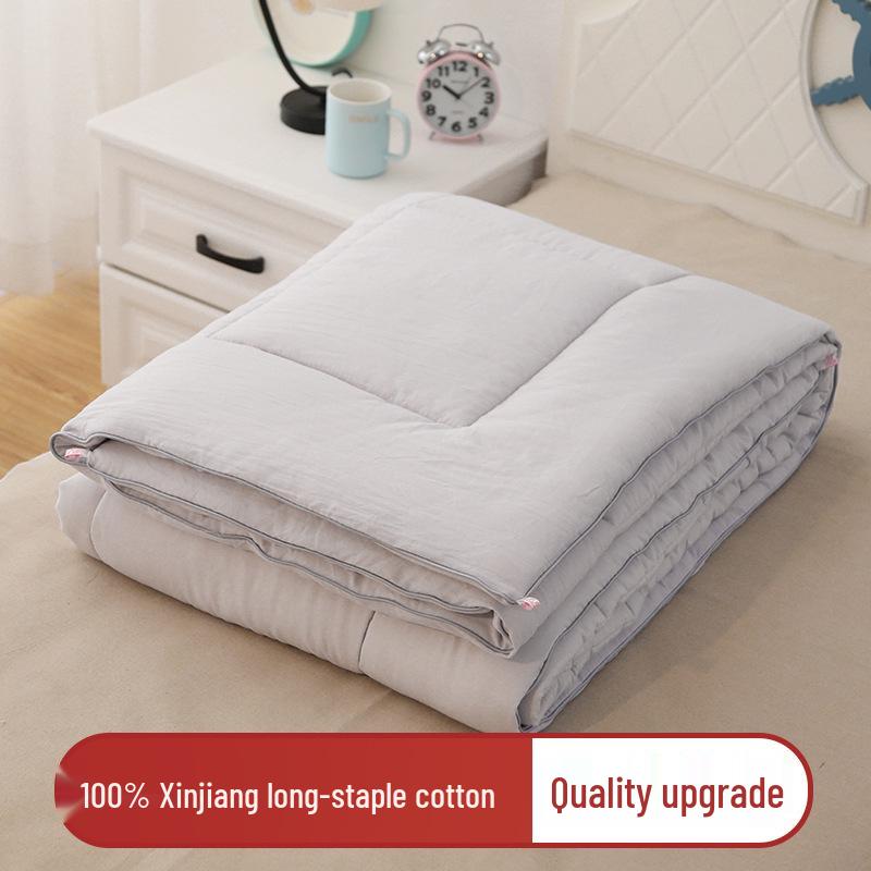 Xinjiang Long-Staple Pure Cotton Quilt for Dormitory - All-Season Single Person Spring/Autumn Use 150x210cm Summer/Autumn Quilt 1.5kg