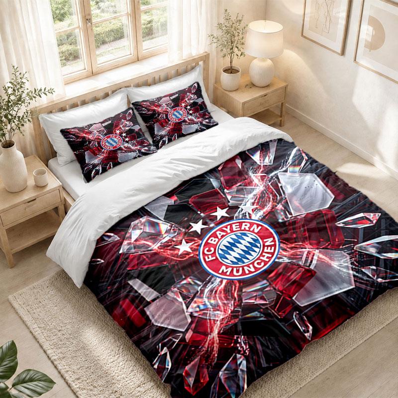 Sada povlečení 1 povlak na přikrývku 2 povlaky na polštář Potisk Bayern Mnichov Ložnice Domácí dekorace