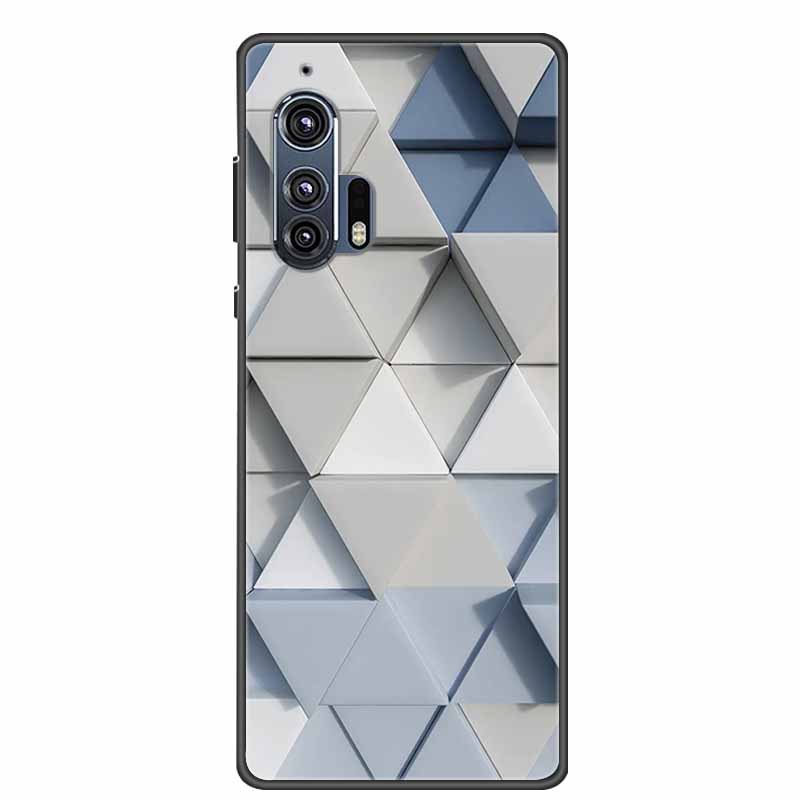 For Moto Edge Plus 2020 Case 6.7'' Flowers Soft TPU Beautiful Phone Cases for Motorola Edge+ 2020 Protect Silicon Bumper Cover