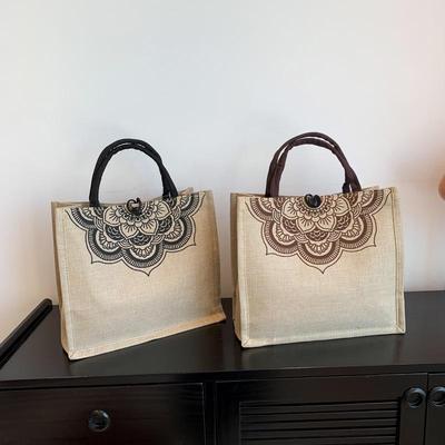 2023 Fashionable Women's Large Capacity Linen Shoulder Tote - Mommy & Student Handbag