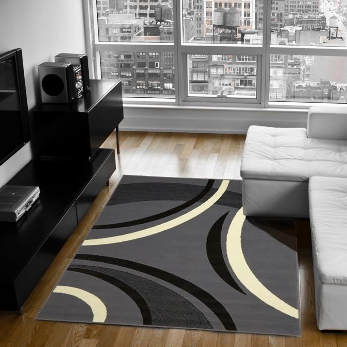 Tapis design et moderne - 60x110 cm - BC JOYLE Gris - Polypropylène - UN AMOUR DE TAPIS